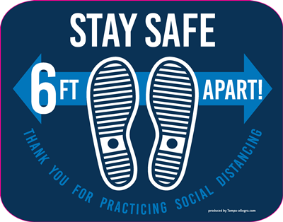 Stay Safe Floor Stickers